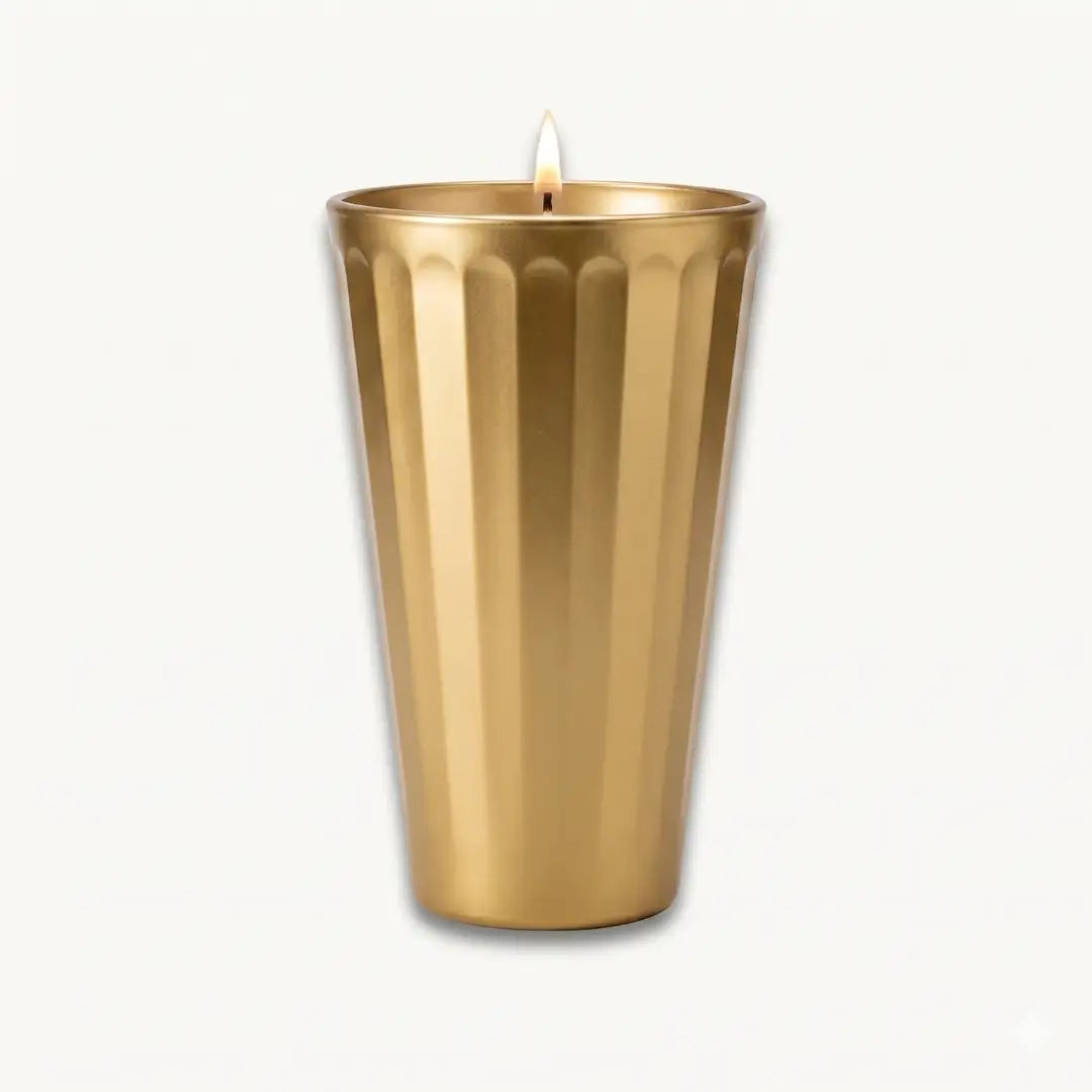 Veladora Vaso Limonero Pintado Metálico