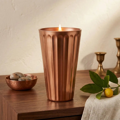 Veladora Vaso Limonero Pintado Metálico