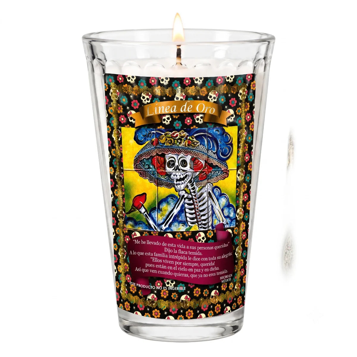 Veladora Vaso Limonero Imagen Cromo 28