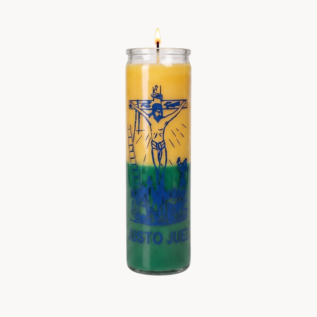 Veladora V-441 con Imagen y Dos Colores de Cera